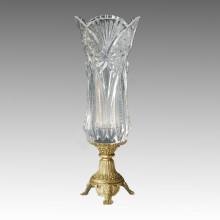 Crystal Vase Statue Jardiniere Bronze Sculpture Tpgp-016